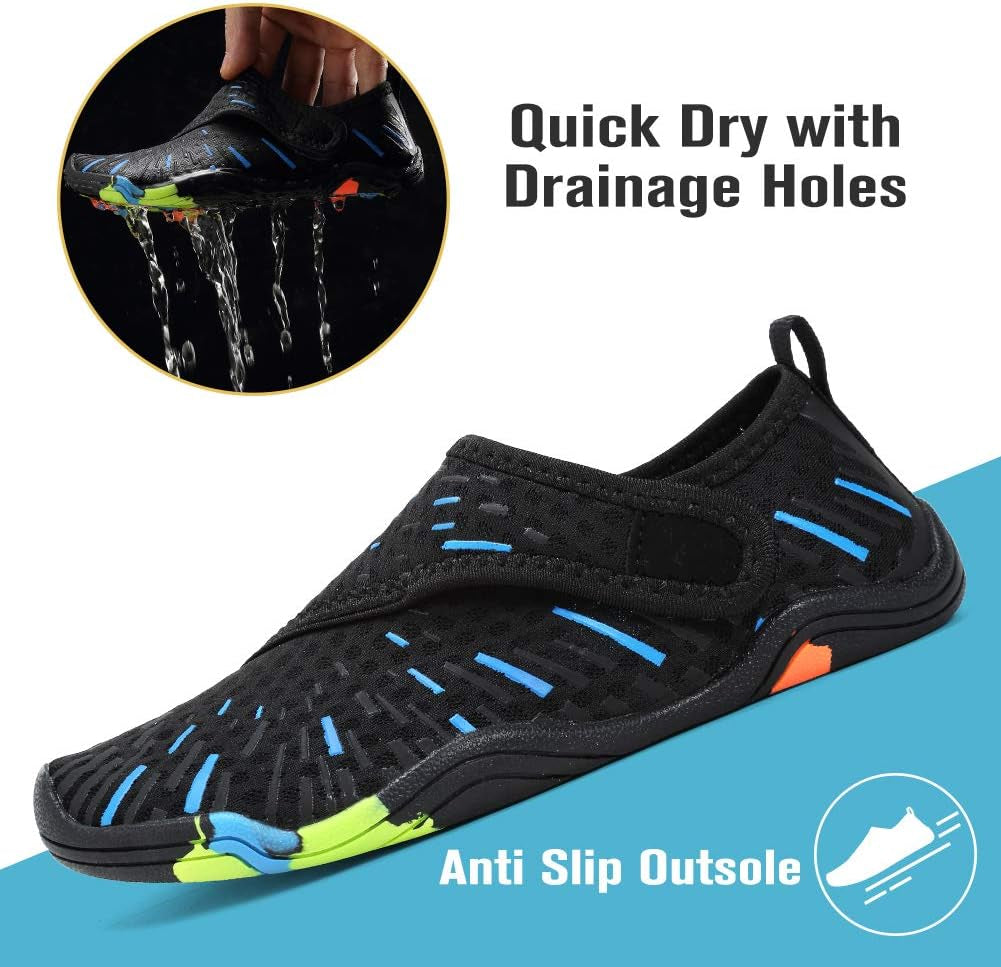 Boys & Girls Water Shoes Kids Lightweight Comfort Sole Easy Walking Athletic Slip on Aqua Sock(Toddler/Little Kid/Big Kid)