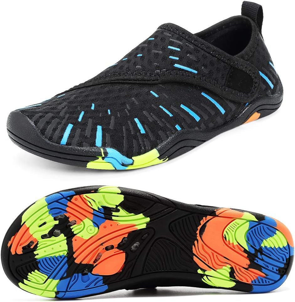 Boys & Girls Water Shoes Kids Lightweight Comfort Sole Easy Walking Athletic Slip on Aqua Sock(Toddler/Little Kid/Big Kid)